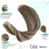 Weft Tape Hair Extensions #P8/613 Tape in Human Hair Extensions Seamless Skin Weft Tape in Extensions 1626 Inches Virgin Hair