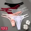 Briefs slipjes 3 stuks/set sexy kanten holle string dames ondergoed ondergoed lage taille transparante g-string ondergoed dames ademend intiem ondergoed y240425