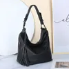 Hobo Zency Fashion Pildel Femme Sac à bandoulière en cuir authentique Hobos de shopping quotidien Classic grand sac à main