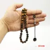 Одежда мужчина Tasbih Natural Tiger Eye Stone Musstrim Prayer Beads Исламские Ид Рамадан Подарки Гуали