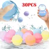 30pcs Water Balloons wielokrotne użycie do wielokrotnego użytku Balon wodny Szybki napełnienie samozwańczy bomba wodna kulki dla dzieci basen 240410