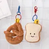 Poux de poupées Kawaii Série d'aliments de pain en peluche Baguette Croissant Roll Bread Polde Poll Pendant Keychain Decoration Chadow Sofa Backpackl2404