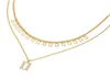 345N 2 kettinggeometrie hanger kettingen voor sexy vrouwen Europe Sieraden Gold vergulde 18k goede kwaliteit5467638