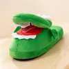Slippers Green Green Open-bouche Crocodile confortable Hiver Créatif Créatif Crime de haute qualité Gifts à la maison pour envoyer des amis
