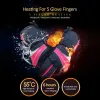 Gloves Women Electric Heated Gloves Liners Outdoor Battery Powered Five Fingers Hand USB Heating Warmers Cycling Skiing Gloves