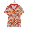 Polos féminins Summer Ladies Tops Camouflage Polo T-shirt Short Shirts imprimés surdimension