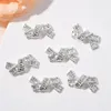 Decorações de arte da unha 10 PCs PCs de estilo japonês 3D Charms Bowknot Ligloa Decoração DIY Luxury Gold Silver Manicure Acessórios