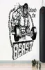 Wall Stickers Gym Decal Decalt Decoration Workout Gorilla Adsether Motterter Bedroom Fan4523791