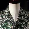 Camisas casuais masculinas sob medida feita sob medida comercial Blusa de casamento formal Blush Floral Cotton Dresser Gollar