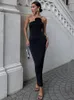 Casual Dresses Weiyao Floral Patchwork Camis Backless Maxi Bodycon Dress Summer Women Sexig Elegant Slim Long Evening Party Club Outfits