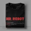 T-shirts masculins Mr Robot Fsociety00.Dat T-shirt Men Hacker Fsociety Hack Linux Programmer