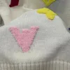 Diseñador Sweater Women's Manga corta L letra bordada pegatina bordada camiseta de lana de punto para mujeres temperamento casual