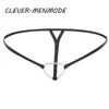 Slips Höschen clever-Menmode Herren sexy Cockring Unterwäsche Erotik offener Schritt Penisloch G String Dessous hohl Out krottelfrei t zurück Tanga Y240425