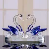 Crystal Swans Ornament Glass Figurines Paperweight Crafts Creative Swan Figuren Living Room Desktop Decorations 240425