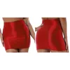 Skirts Women Glossy Pencil Skirt Solid Color Casual High Waist Elastic Waistband Miniskirt