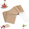 Outils 100pcs / lot Sacs de filtre à café de thé Natural Natural Paper Wood PP Matériau pour la gamme de feuilles lâches Livraison Home Garden Kitchen, DHVWK