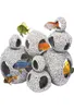 Cichlid Stone Aquarium Fish Tank Pond Ornament Decoration Räka avelar Rock Cave Ceramic Stones Akvaryum2708626