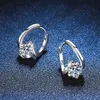 Ewya 100% réel 2ct d Color Hoop Moucles d'oreilles pour les femmes S925 Sterling Silver Diamond Earge Brinége Fine Bijoux en gros 240403