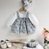 One-Pieces Milancel Baby BodySuit Floral Girls Vêtements à manches longues Infant One Piece avec chapeau