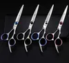 Hair Scissors new arrival kasho 6.0 inch hair cutting scissors blue black pink screw 4CR professional barber thinning Q240425