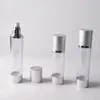 Bottiglia di essenza di emulsione in vetro in alluminio bottiglia per profumo acrilico bottiglia di pompone del vuoto estetico
