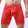 Underpants Ice Silk Long Gamme's Shorts Undwear Whatwear Gym Sports Sports Briefs Trunks Pants Giallo Red Grey Deep Blue Green