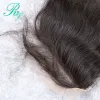 Perruques Brésilien Brésil Wave Hair Silk Fermetures 100% Vierge Human Hair Water Wave Prépatchée Hirline avec Baby Hair Couleur naturelle