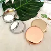 Mirrors Portable Makeup Mirror Silver Rose Gold Color Metal Round Case Double-Side Pop-Up Pocket Mirror Beauty Cosmetic Mirror Tools