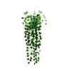 Flores decorativas 2024 Artificial Fake Hanging Vine 3 Tipos Planta folhas Garland Home Garden Wall Decoration Decoração verde Drop Drop Happy Year