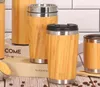 Edelstahl -Liner Tumbler hölzerne Isolierte Kaffeetasse Travel Camping Cup Thermos Flasche mit Deckel Geschenk 2111234534001