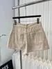 Shorts femminile Dongdaun a velluto a vita alta BM Sistema di acque pesanti Retro Cinque pantaloni Casual