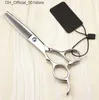 Hair Scissors Hair Scissors Professional Japan 440c Steel 6.0 5.5 Inch Left Hand Set Thinning Shears Cutting Barber Hairdressing Q240425