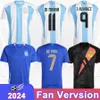 2024 Romero Mens Soccer Jerseys National Team Martinez Di Maria Romero de Paul Mac Allister J.Alvarez Tagliafico Home Away GK Football Shirts