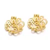 Stud Earrings SA SILVERAGE 925 Silver Zirconia Goddess Gold Earring Sterling 14K Yellow Plated Woman