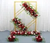 Nieuwe bruiloft boog rekwisieten smeedden ijzer geometrisch vierkante frame gids huwelijksstadium schermstandaar decor creatieve achtergrond bloemen plank96783377