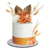 お祝いのサプライズリーフケーキ飾る結婚式の誕生日カップケーキデザートインサート