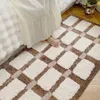 Carpets Quality Flocked Carpet Modern Home Decor Kid Bedroom Bedside Floor Rug Household Cloakroom Non Slip Tufted Carpet Color Blocking