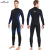 M Neopren Wetsuit Erkek OnePiece Sıcak Sörf Dalış Takımı Kadınlar Uzun Kollu Kış Şnorkel Yüzey Yeri Balıkçılık Mayo 240411
