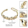 In rilievo Delysia King Women intarsato Crystal Golden Leaf Bracciale Trendy Bride Wedding Jewelry