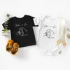 Rompers père et fils famille des chemises assorties coton papa et moi enfants t-shirt bébé cornets parfaits cadeaux pour les pères fête des tenues de famille d240425