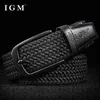 Belts Summer fashion breathable elastic canvas woven belt mens needle buckle perforated belt youth student leisure belt Q2404251