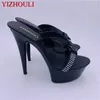 Dance Shoes Pole Dancing 15cm High Heels Platform Wear Celebrity Style Quality Rhinestones And Stylish Oversized