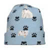 Berets West Highland White Terrier Print Cap Westie Dog Hip Hop осень зима на открытом воздухе шляпы шляпы Spring Warm Bonnet