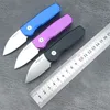 Pro-Tech 5101 Malibu Mini Manual Flipper Pocket Knife D2 Satin Wharncliffe Blade Aluminum Handles Runt Wharncliffe Outdoor Automatic Folding Knife 5201 5301 2203