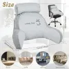 Pillow All Season Reading Pillow Comfortable Soft Detachable Lumbar Support Cushions Office Sofa for Chair Bed Backrest with Headrest