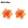 Dangle Ohrringe Wuli Baby Hyperknoch Blume Frauen Acryl Big White Orange Green Feiertag