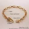 Link Bracelets SUNSLL Gold Color Copper Fashion Zircon Hexagonal Prism Bangles Jewelry Personalized Accessories For Women Gifts