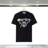 夏のメンズデザイナーTシャツ有名なブランド服ブラックホワイトティーラウンドネック半袖ヒップホップルーズTシャツプラスサイズS-3XL衣類