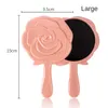 Mirrors Retro Rose Flower Shape 3D Stereo Cosmetic Makeup Compact Mirror 4 Colors Choose Hand Mirror Compact Mirror