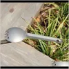 Gardencofricy Home Spoons Bar Flacweware Toaks Spork Spork Momening Kitchen Dining Table Volent Ultralight Fork 165 mm S 04 Titan